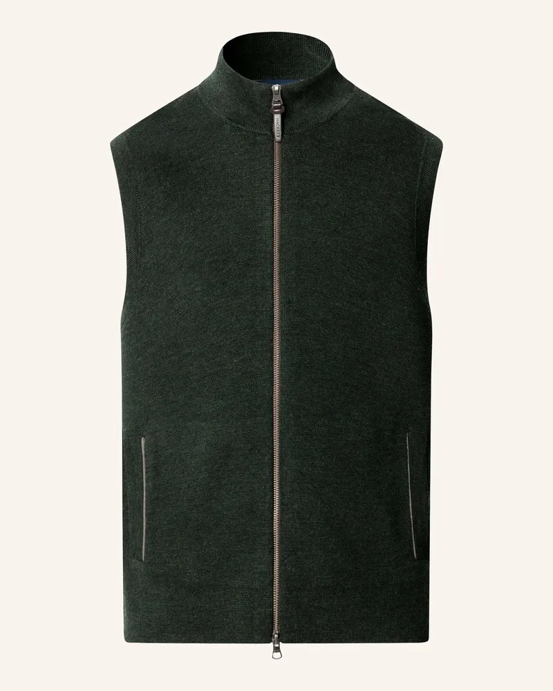 Hackett Pullover Milano Knit Gilet gruen Grün