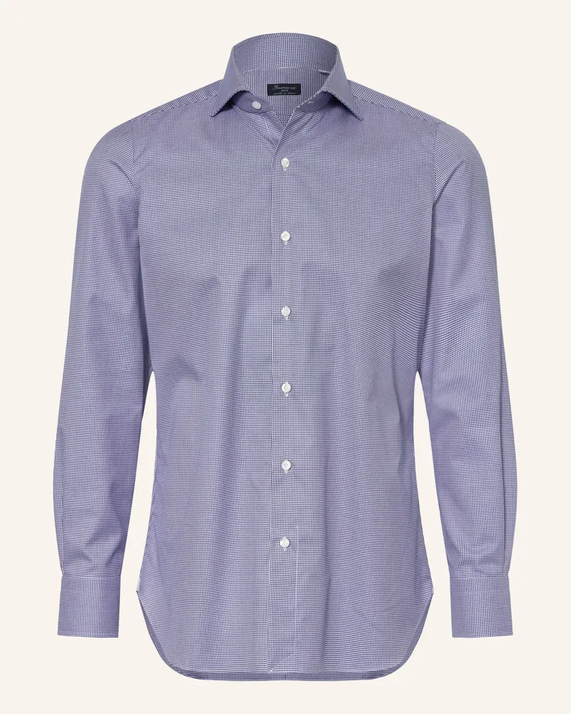 Finamore 1925 Hemd Napoli Eduardo Regular Fit blau Dunkelblau