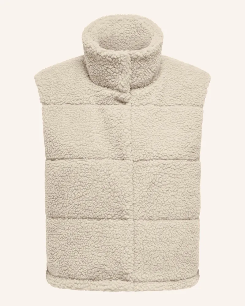 only Steppweste aus Teddyfell Creme