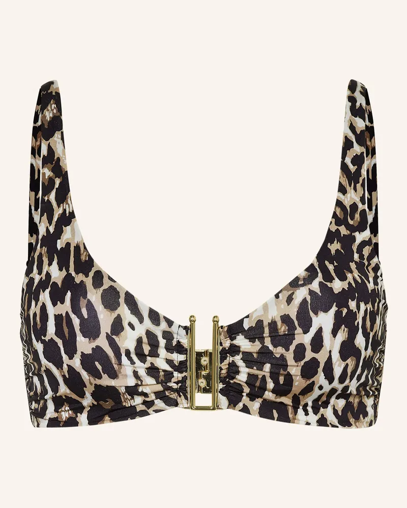 Mrs & HUGS Bralette-Bikini-Top schwarz Schwarz