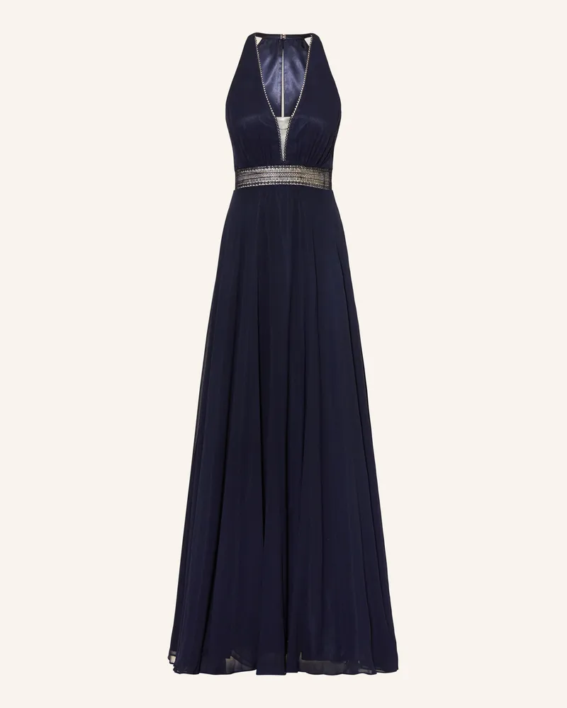 Vera Mont Abendkleid mit Spitze Dunkelblau