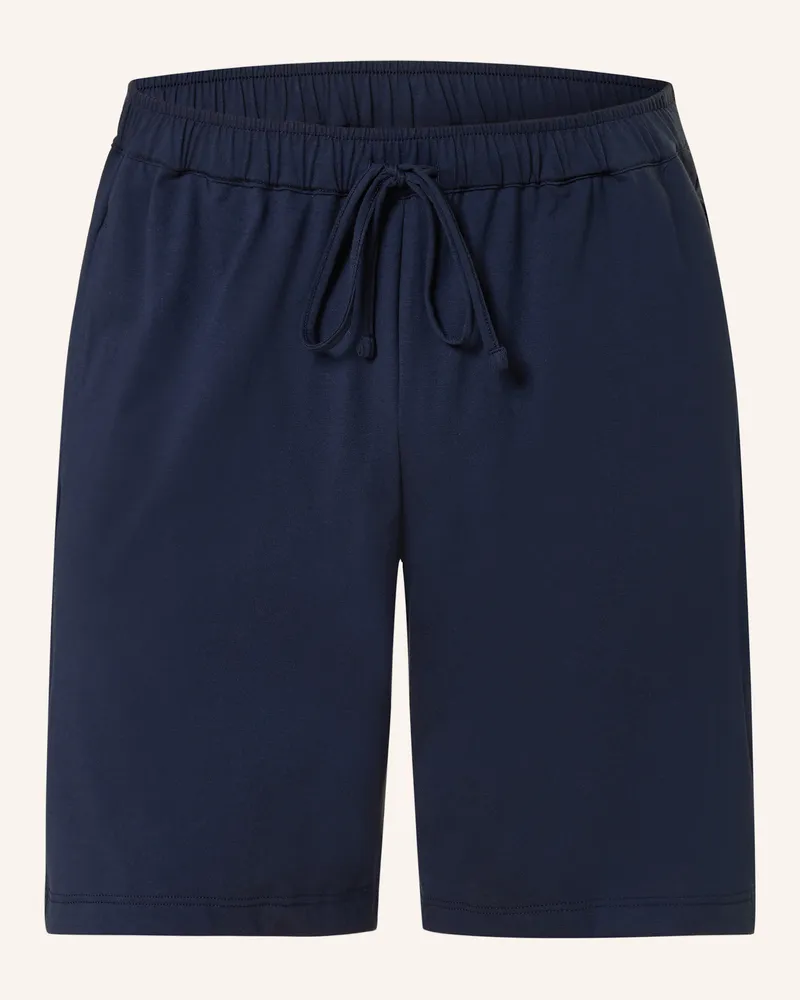 Hanro Schlafshorts Night & Day blau Dunkelblau