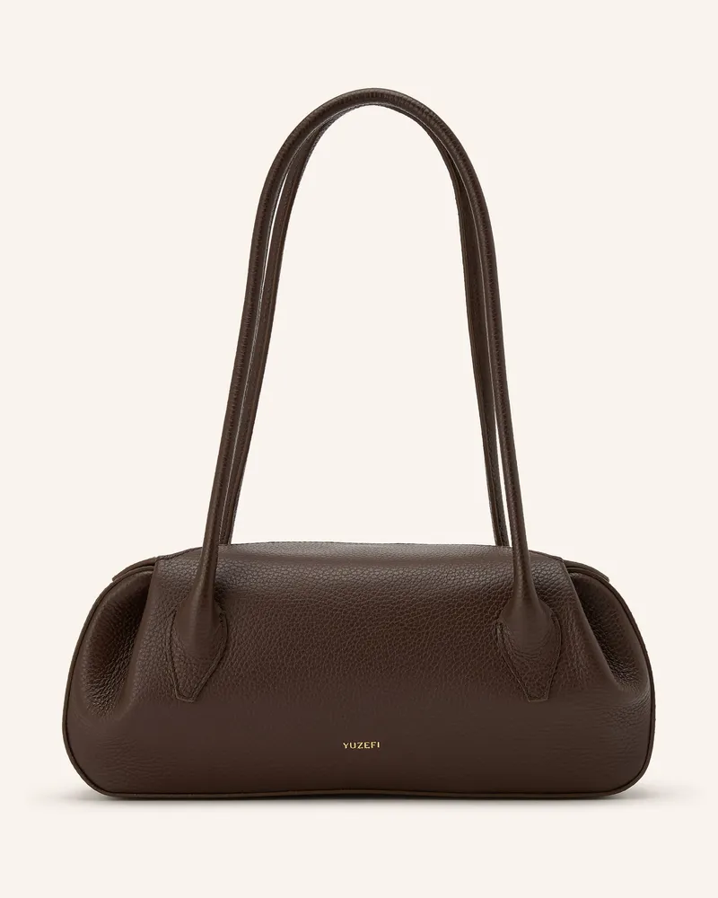 YUZEFI Schultertasche Oyster braun Dunkelbraun