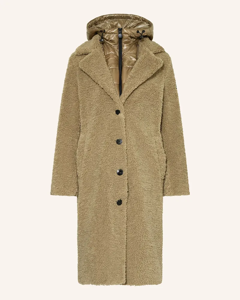 Frieda & Freddies Teddyfell-Mantel Ginez gruen Oliv