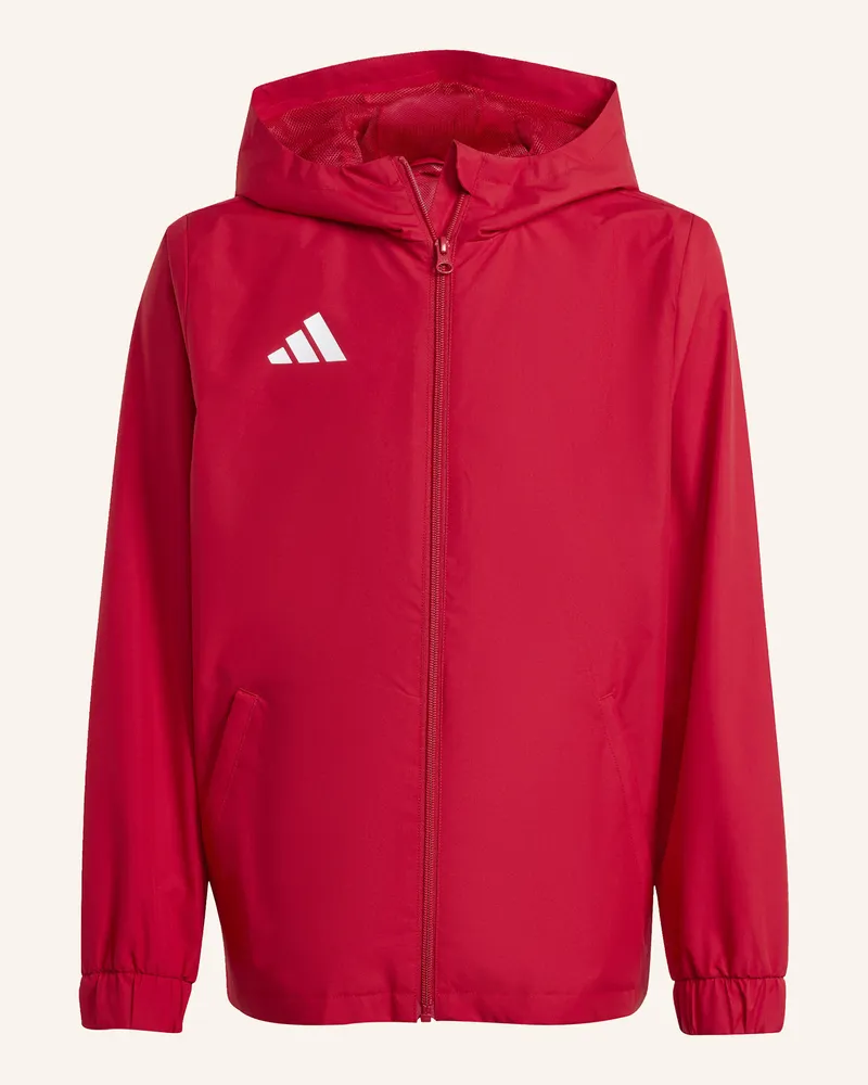 adidas entrada26 Kids Allwetterjacke rot Weiss