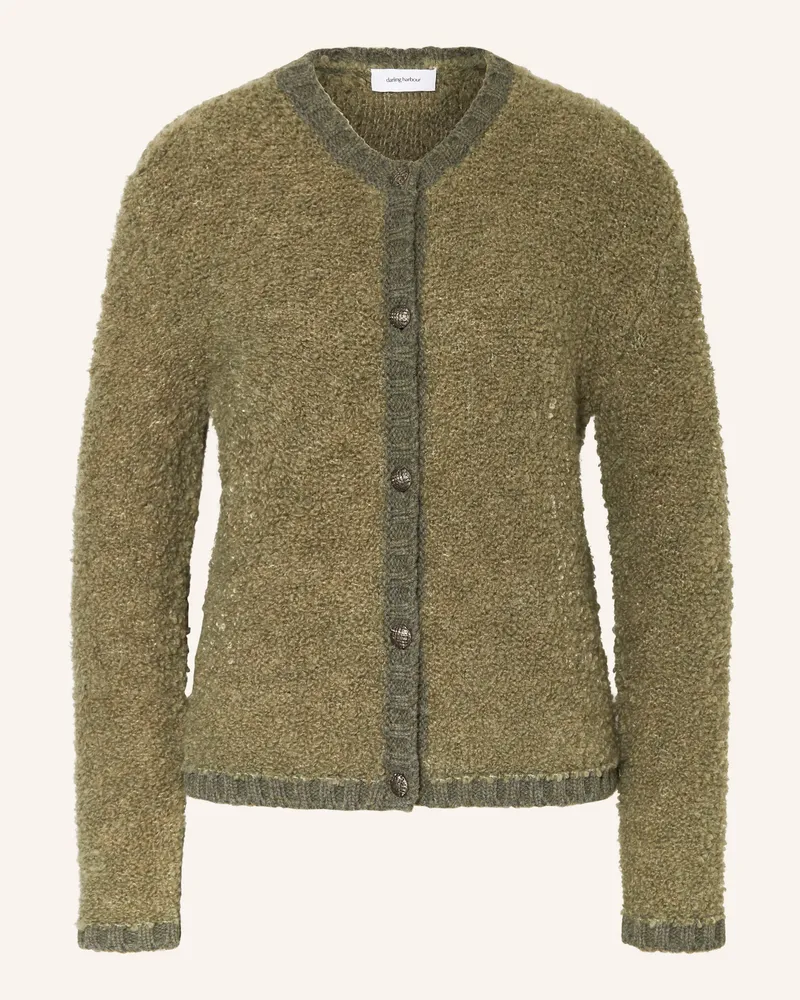 Darling Harbour Strickjacke aus Teddyfell Oliv