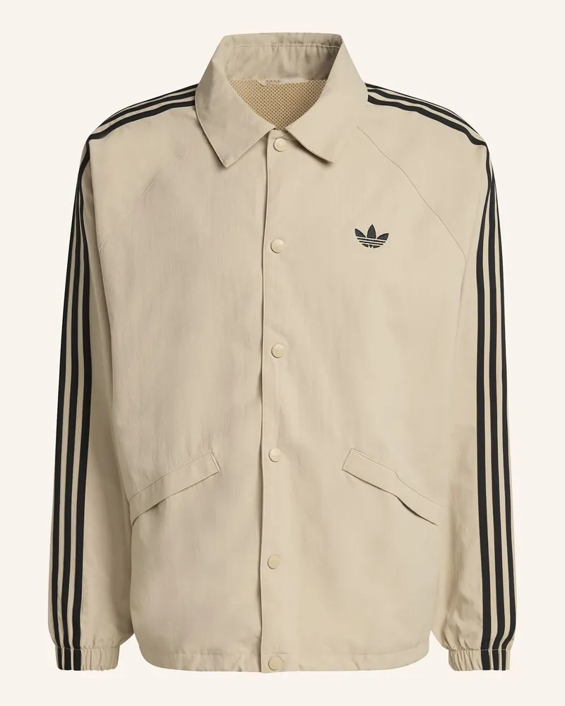 adidas 3-Streifen Coach Jacke beige Beige