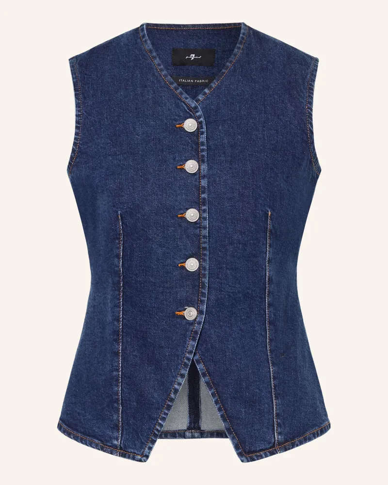 7 for all mankind Jeansweste blau Dunkelblau