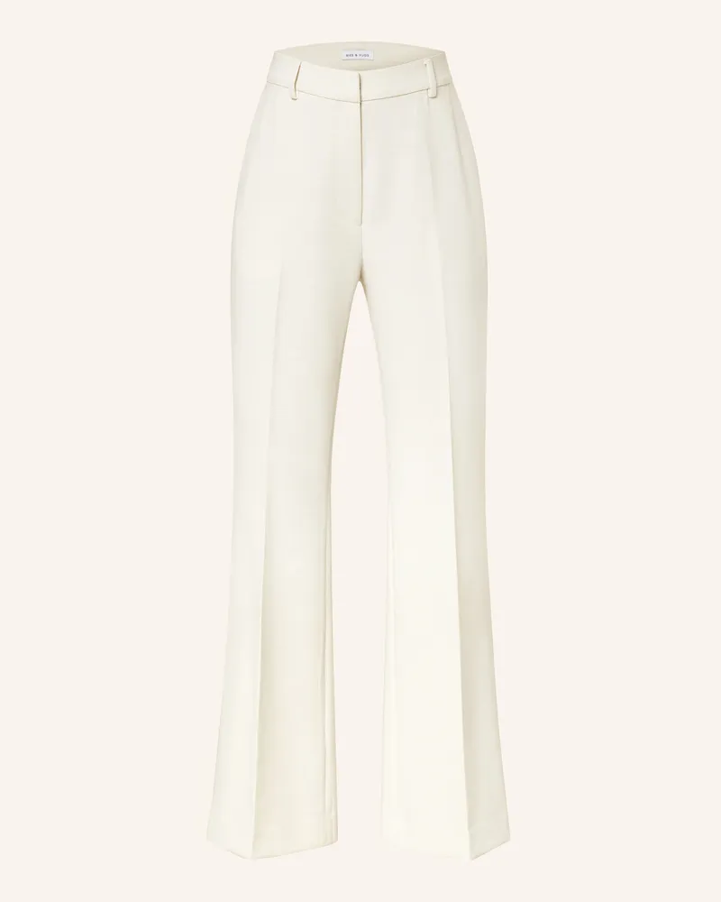 Mrs & HUGS Marlenehose weiss Creme