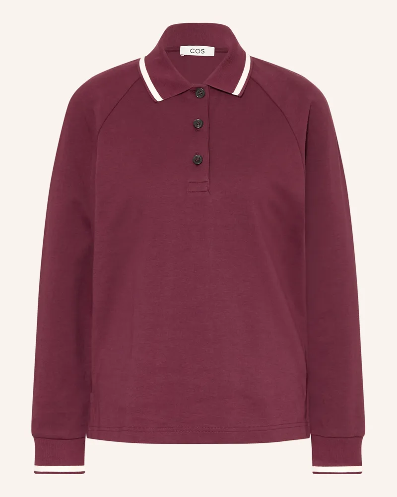 COS Sweat-Poloshirt rot Dunkelrot