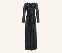 Abendkleid mit Glitzergarn und Cut-outs