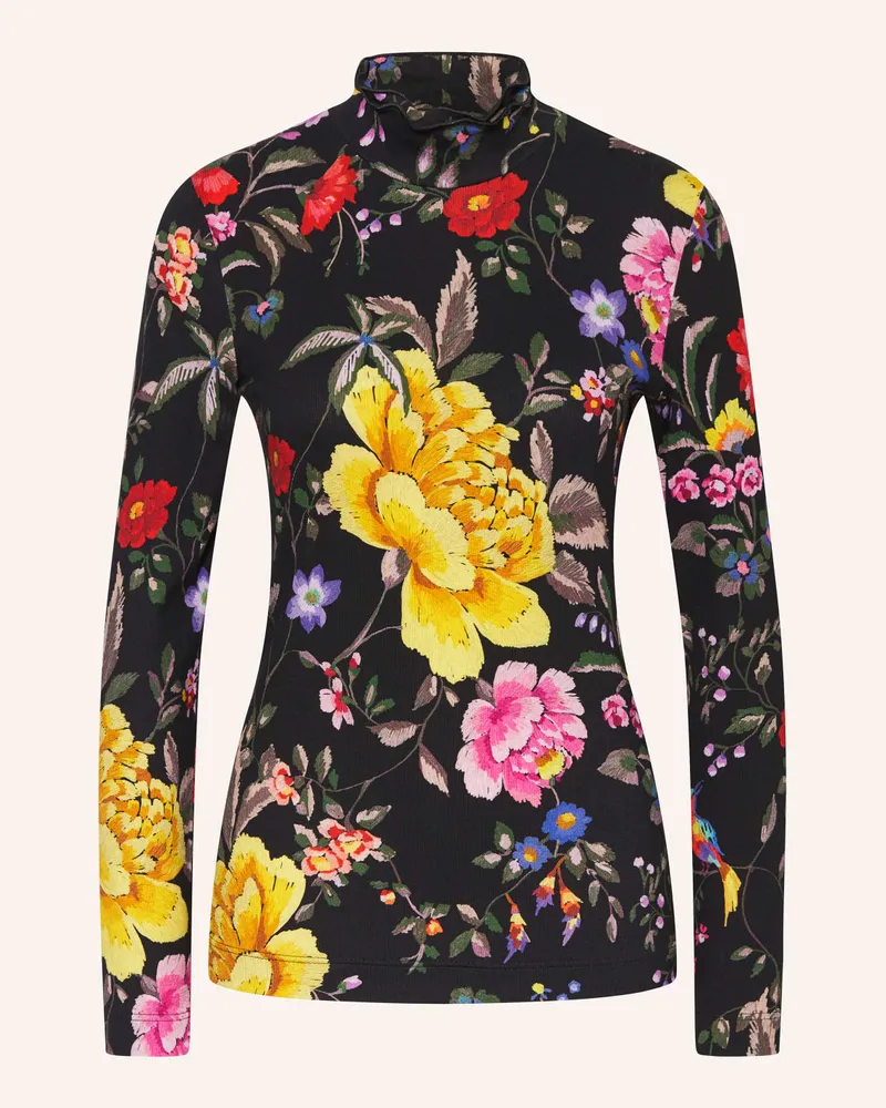 lilienfels Longsleeve mit Rüschen Schwarz