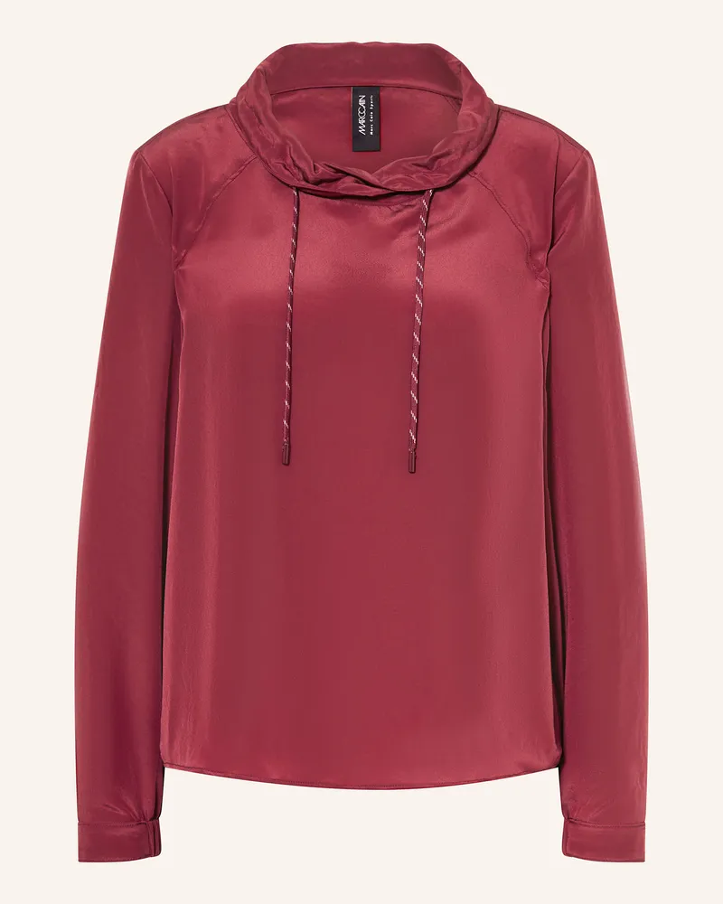 Marc Cain Blusenshirt Aus Satin rot Dunkelrot