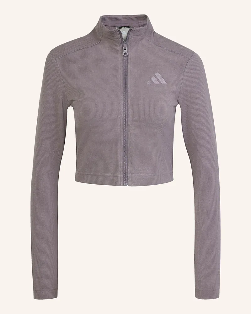 adidas Longsleeve ALL SZN RIB CROPPED Grau