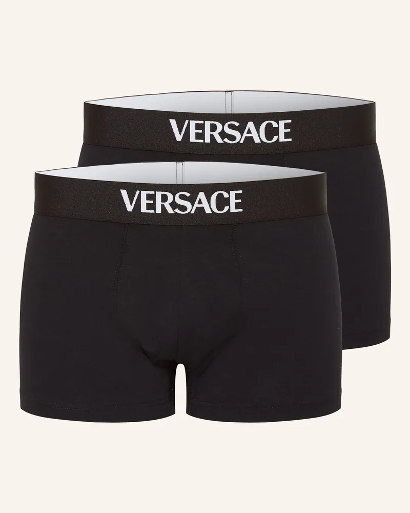 Versace 2er-Pack Boxershorts schwarz Schwarz