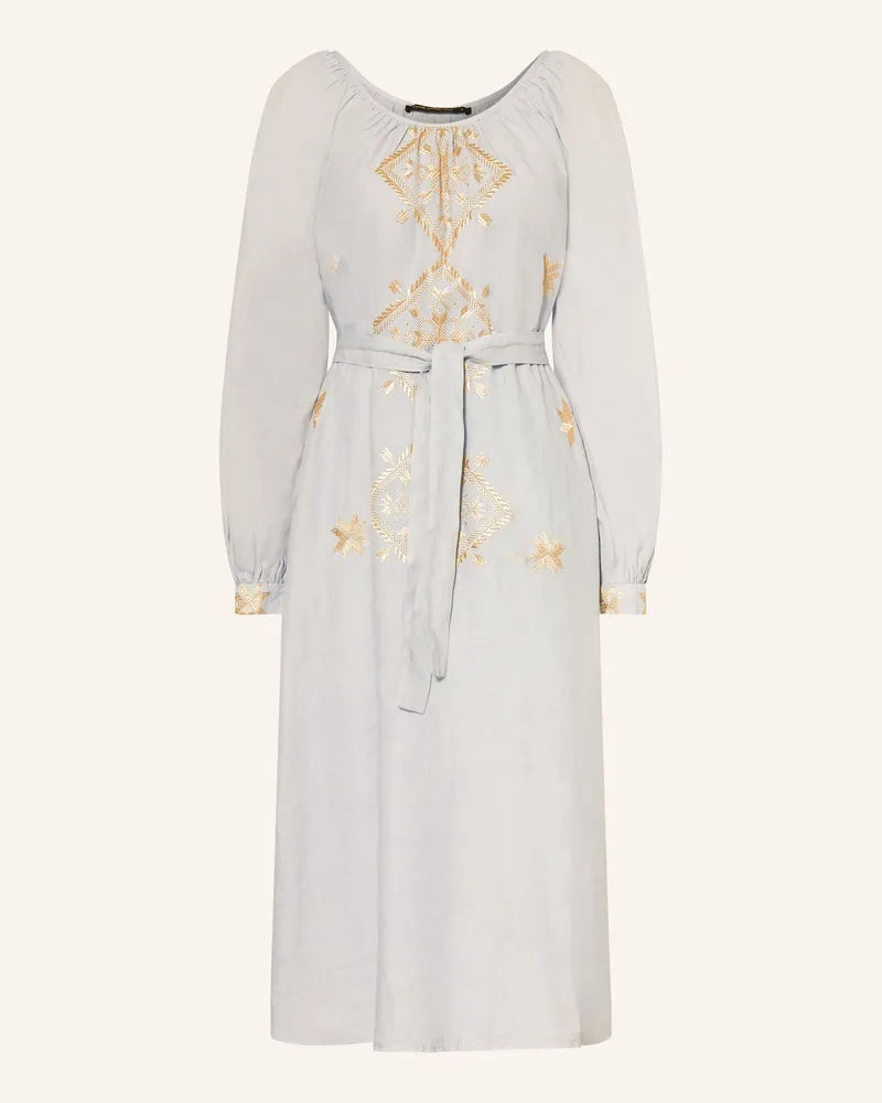 Greek Archaic Kori Strandkleid LEFKADA mit Glitzergarn Hellgrau