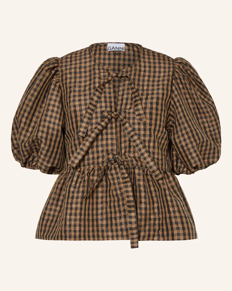 Ganni Bluse Braun