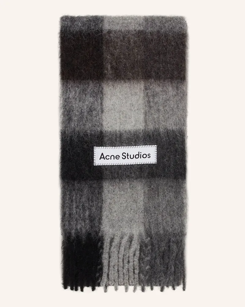 Acne Studios Schal mit Alpaka Dunkelgrau