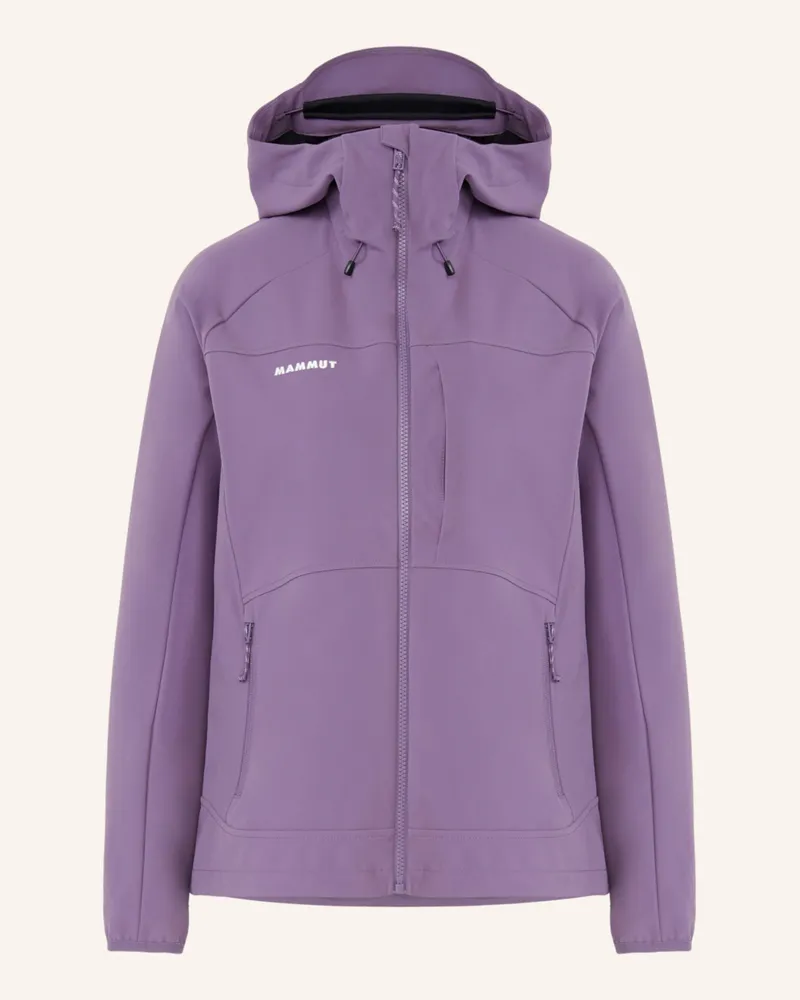 Mammut Softshell-Jacke Ultimate Comfort So Hooded lila Lila