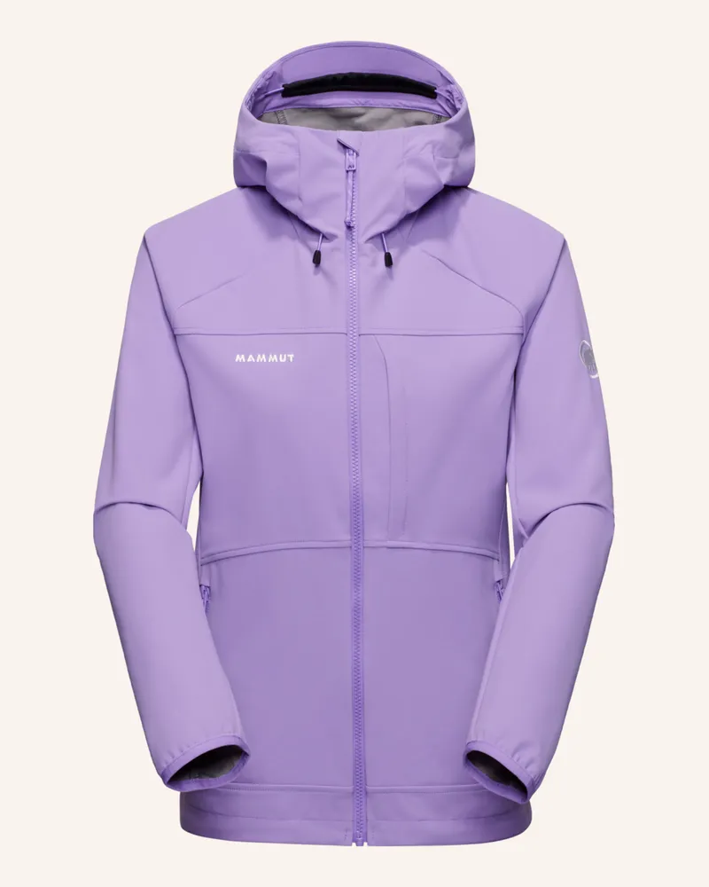 Mammut Softshell-Jacke Ultimate Comfort So Hooded lila Lila