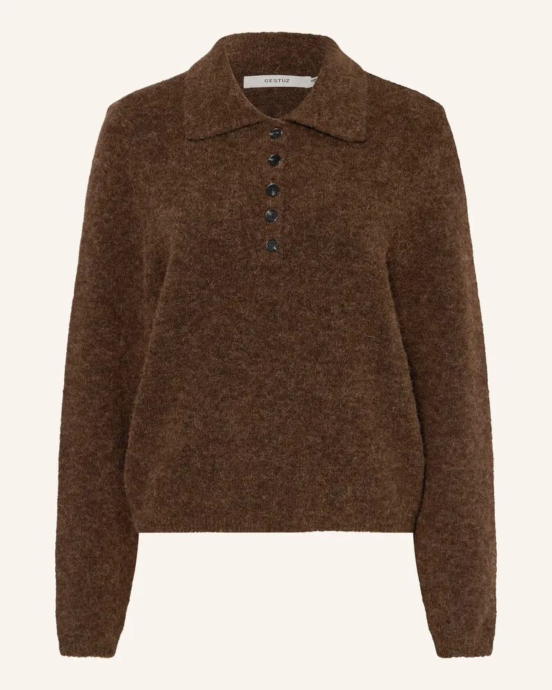 Gestuz Pullover GZALPHA mit Alpaka Braun