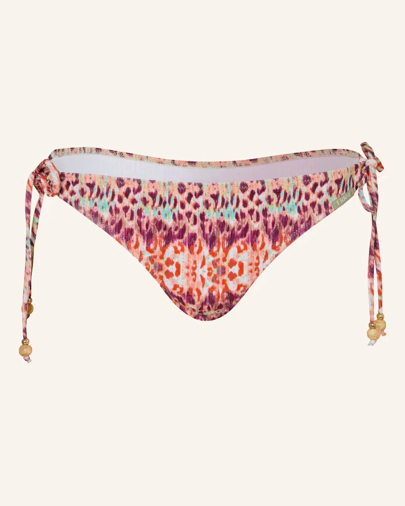 Lidea Triangel-Bikini-Hose Batikblaze Mit Glitzergarn Und Schmuckperlen lila Orange
