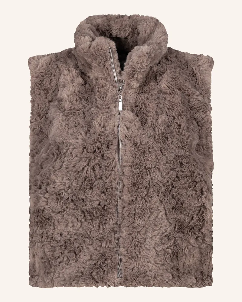 monari Kunstfell-Weste beige Taupe