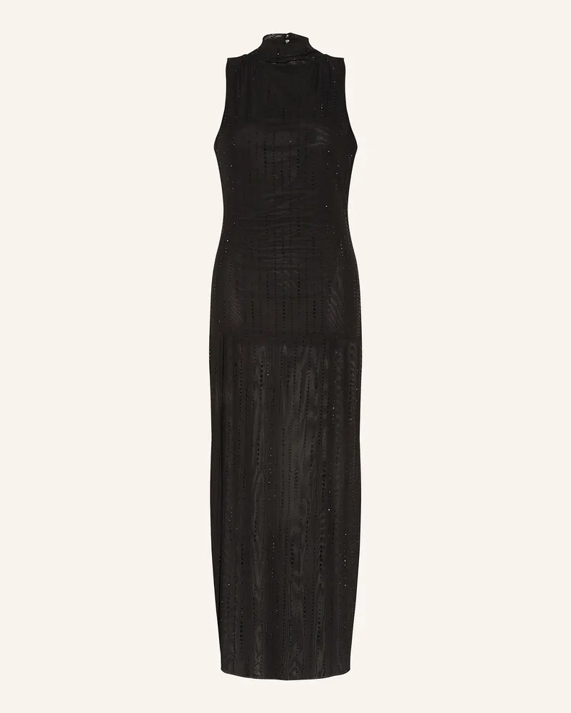 Liu Jo Mesh-Kleid mit Schmucksteinen Schwarz