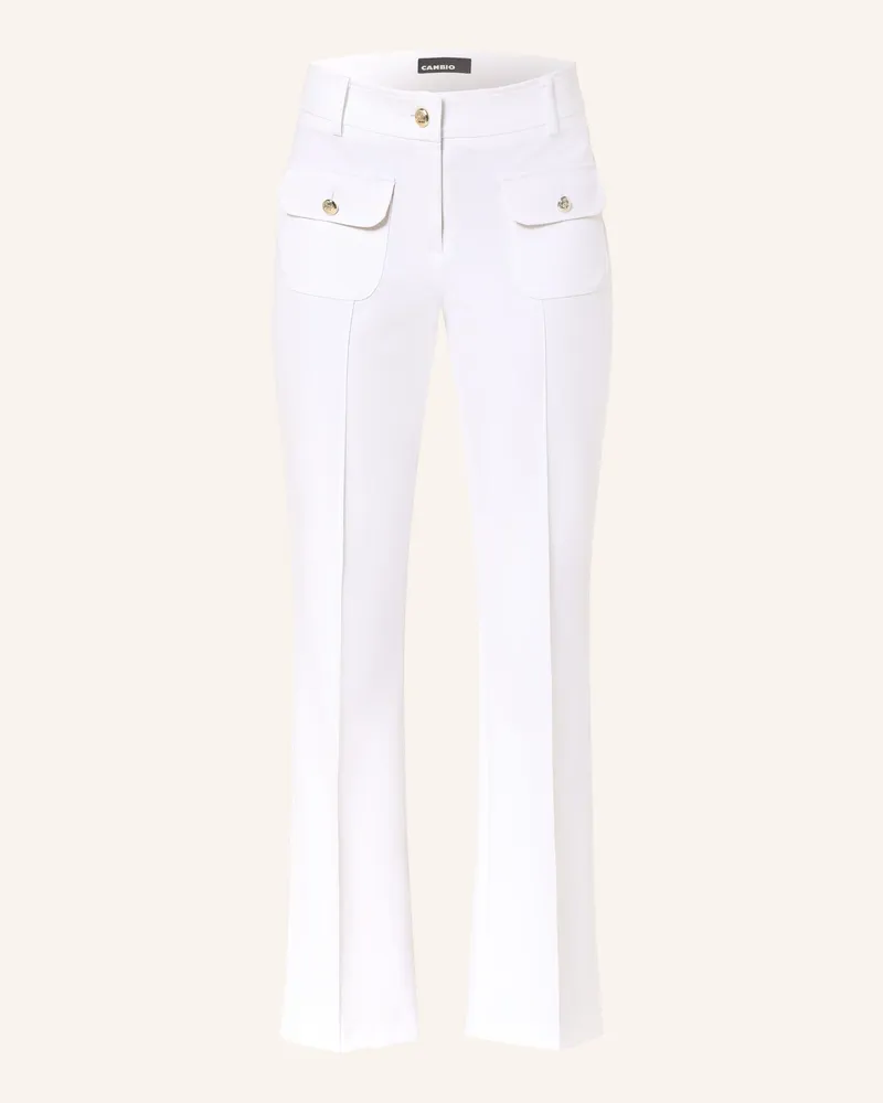 Cambio Bootcut-Hose Farah weiss Weiss