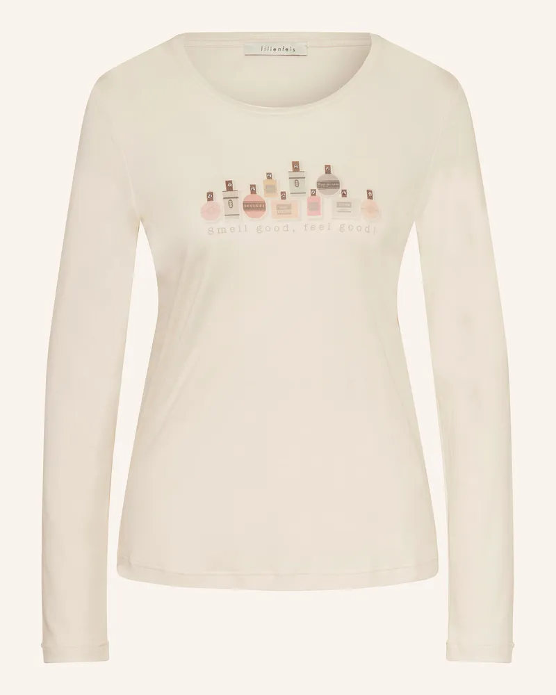 lilienfels Longsleeve mit Schmucksteinen Creme