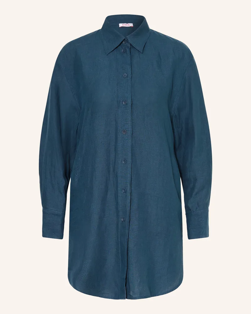 Eres Hemdbluse Mignonette Aus Leinen blau Petrol