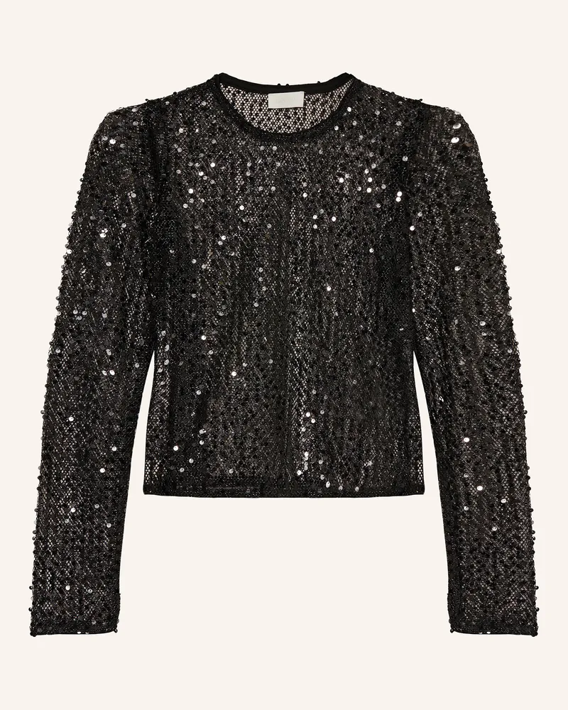 LeGer by Lena Gercke Blusenshirt MAREEN aus Mesh mit Pailletten Schwarz