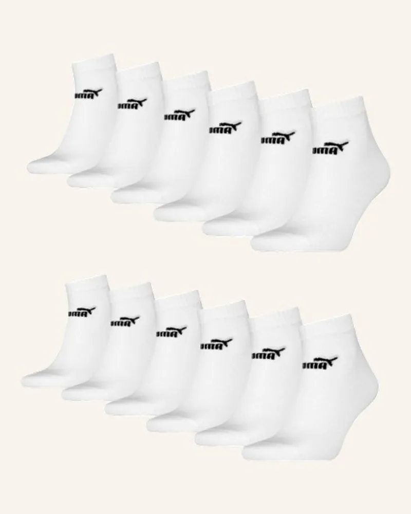 Puma Socken Elements Quarter 12-Pack weiss Weiss