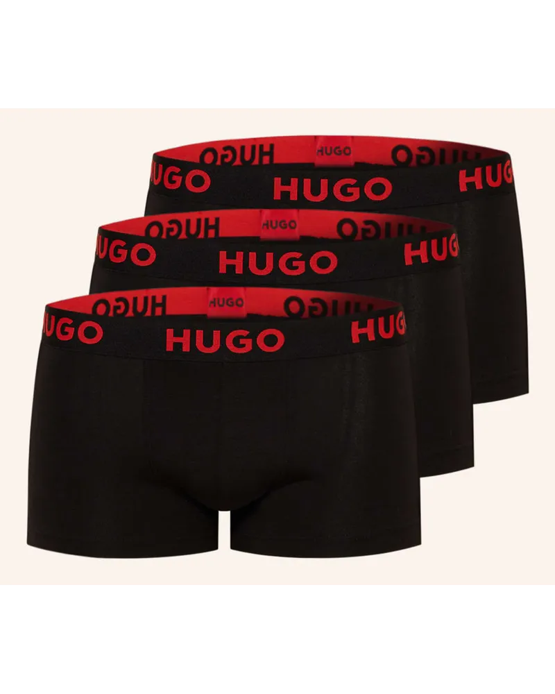 HUGO BOSS 3er-Pack Boxershorts Schwarz