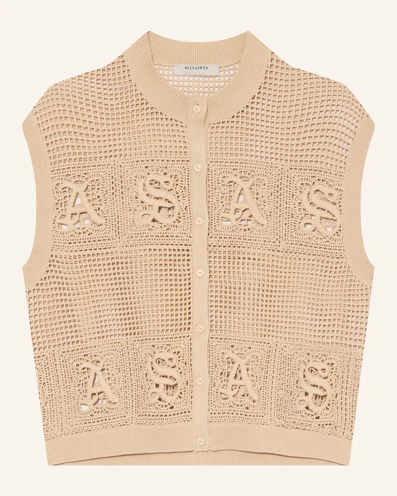 AllSaints Strickweste Kyra beige Camel