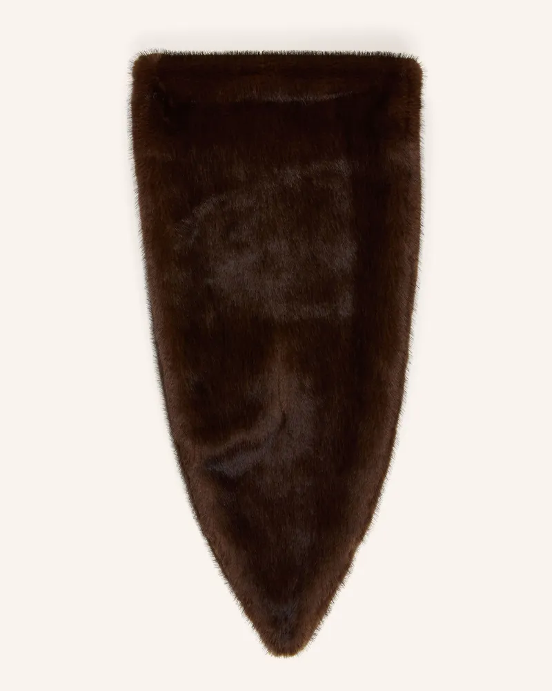 Claudie Pierlot Kunstfell-Schal braun Dunkelbraun