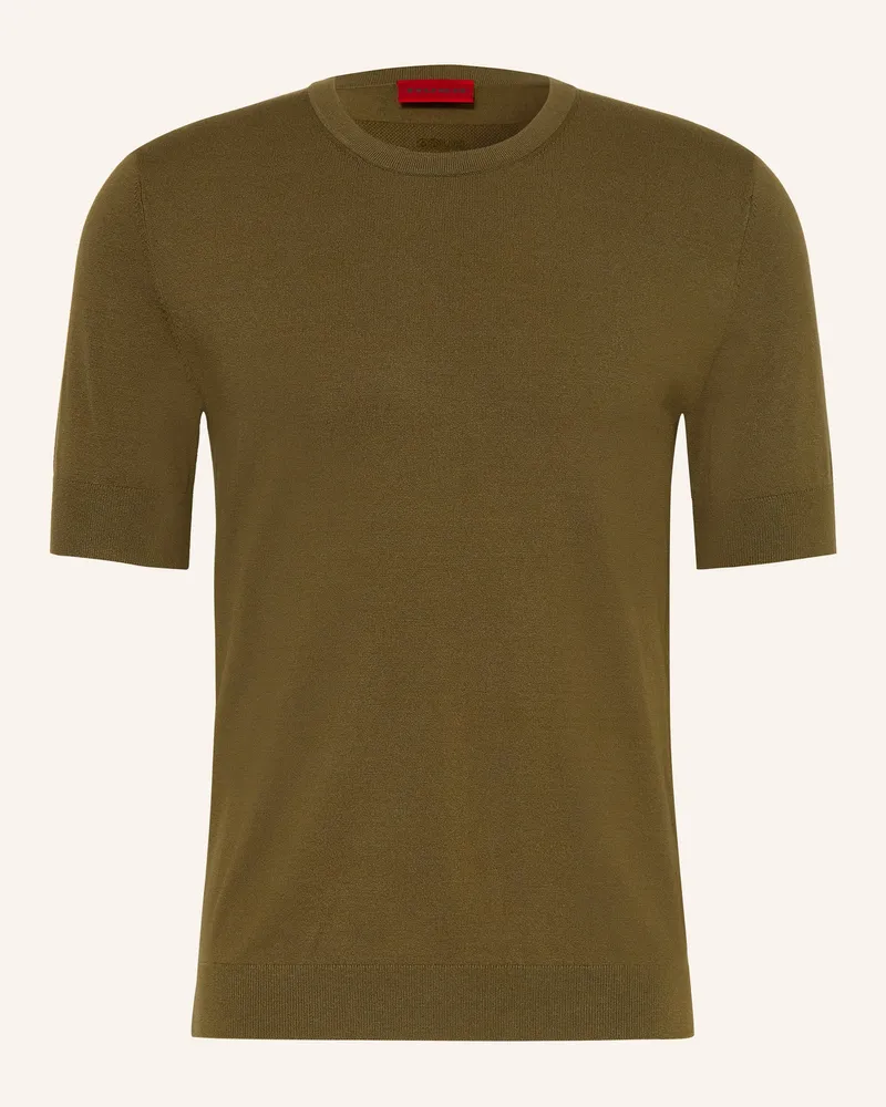HUGO BOSS Strickshirt San Carl gruen Oliv