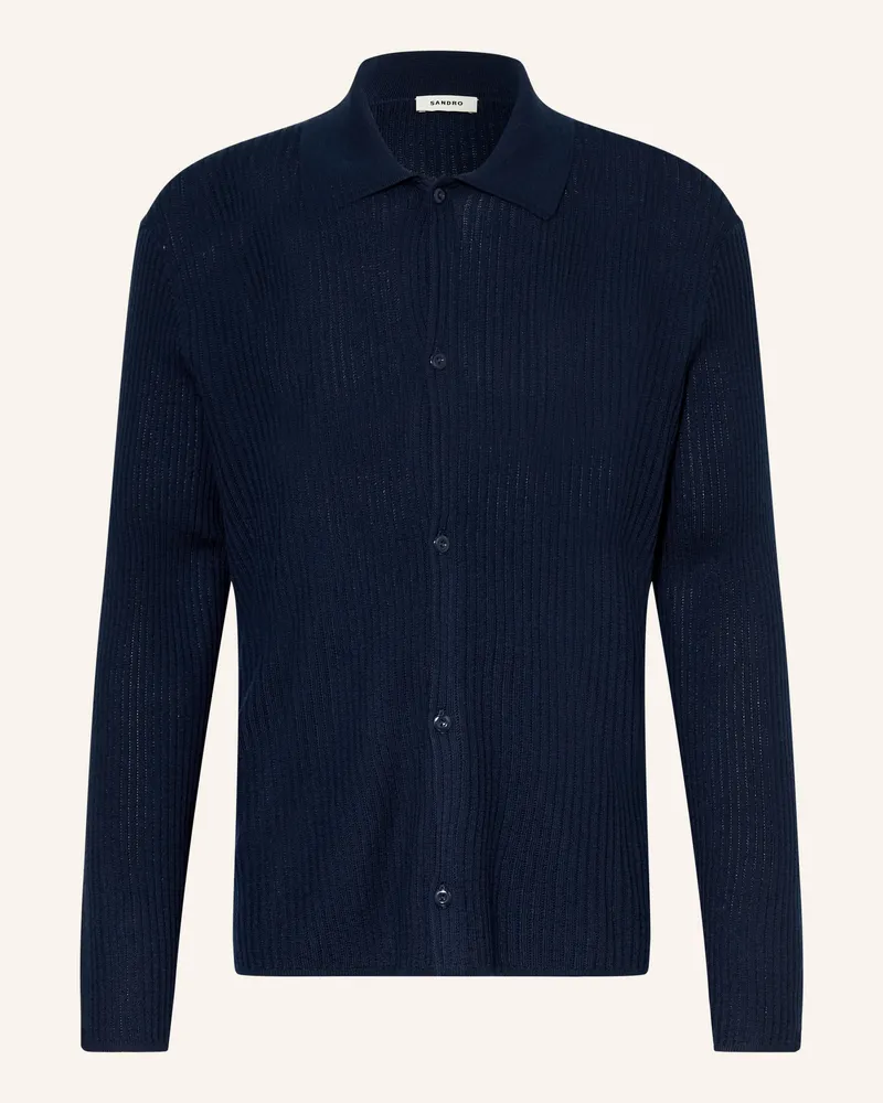 Sandro Strickjacke blau Dunkelblau