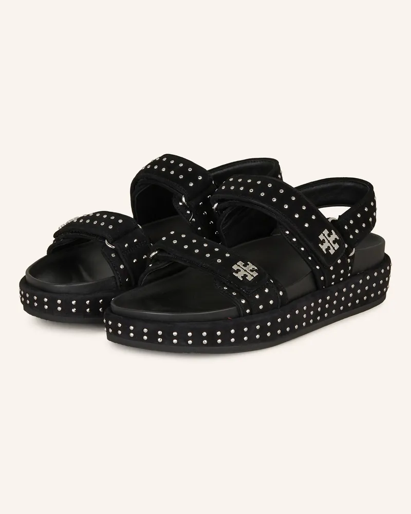 Tory Burch Sandaletten KIRA mit Schmucksteinen Schwarz