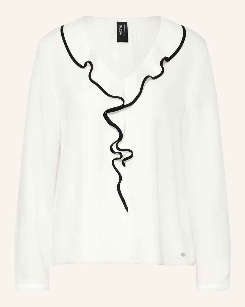 Marc Cain Blusenshirt Mit Volants weiss 110