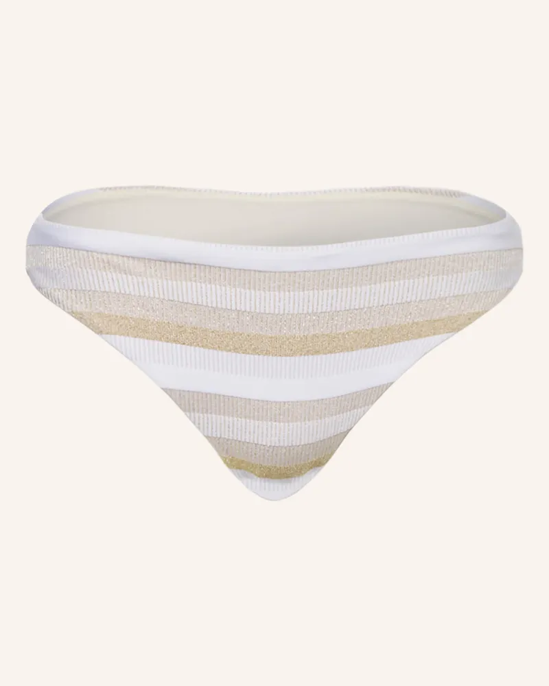 Max Mara Basic-Bikini-Hose Swami Mit Glitzergarn weiss Weiss