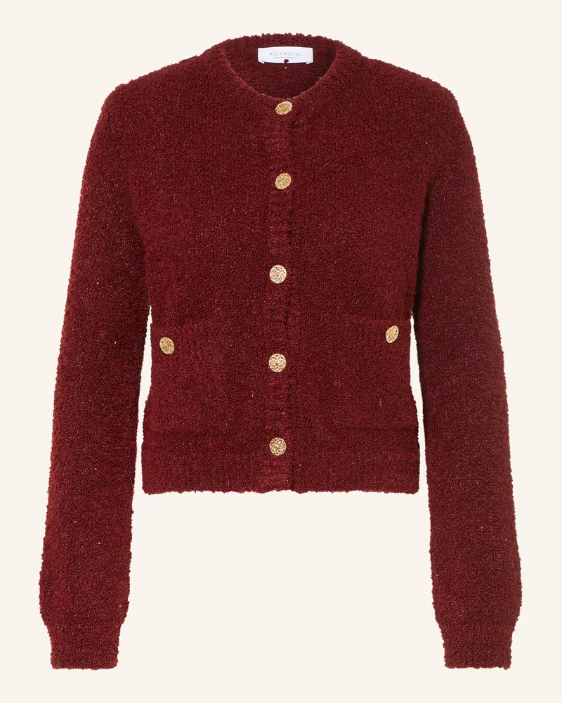Rich&Royal Strickjacke Mit Pailletten rot Dunkelrot