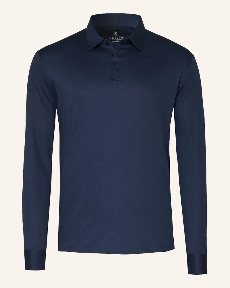 DESOTO Jersey-Poloshirt blau Dunkelblau