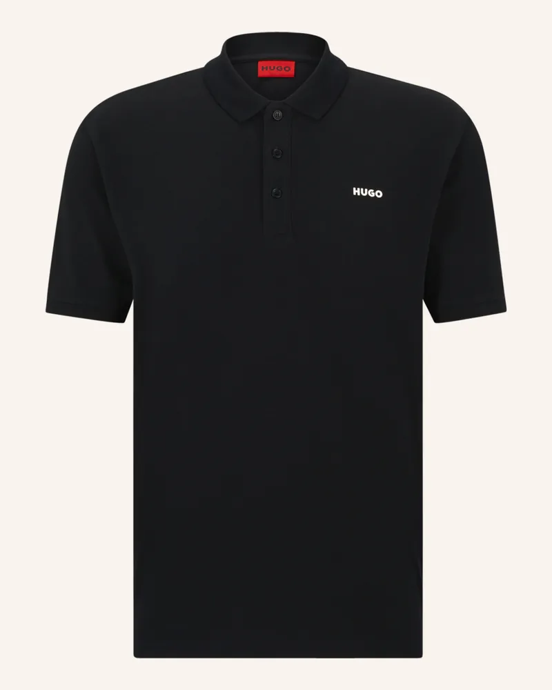 HUGO BOSS Piqué-Poloshirt DONOS Regular Fit Schwarz