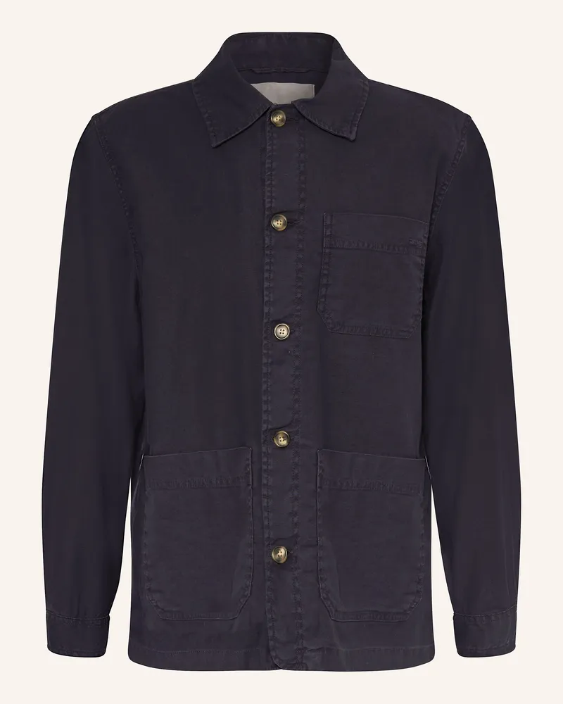 Gant Overshirt Mit Leinen blau Dunkelblau