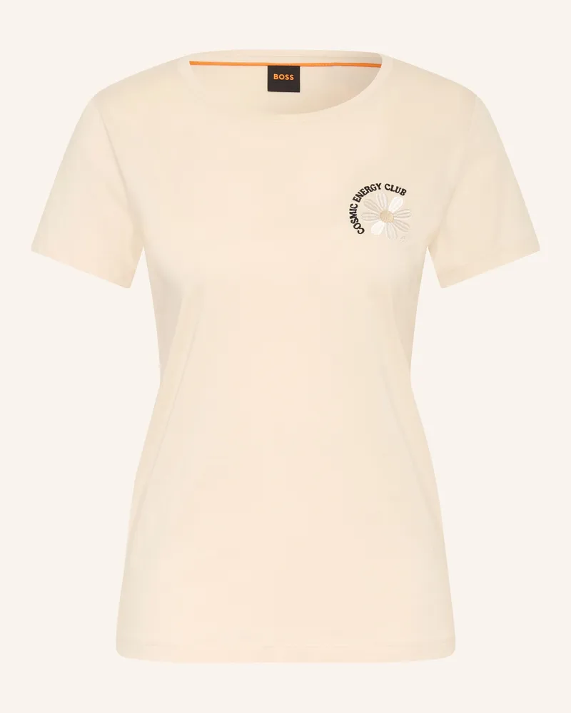 HUGO BOSS T-Shirt Elove beige Hellgelb