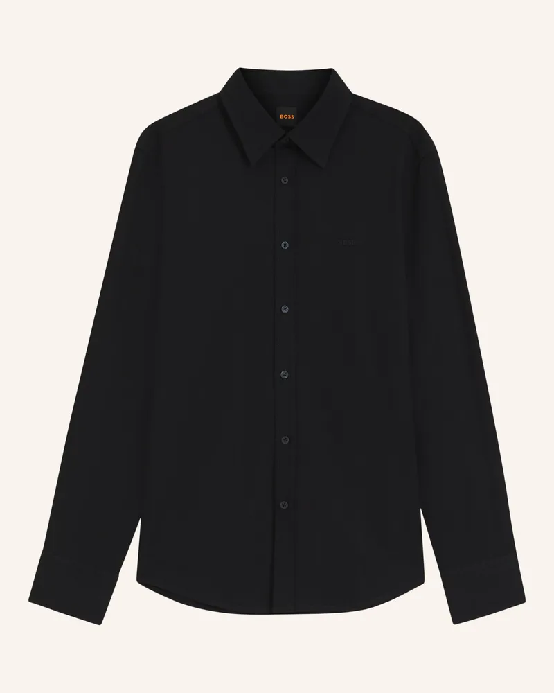 HUGO BOSS Hemd Relegant_6_M Regular Fit schwarz Schwarz