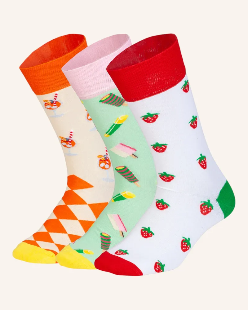 DillySocks Socken Summer Snacks rot Weiss