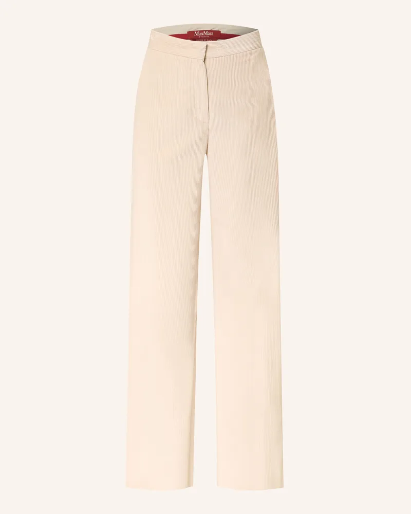 Max Mara Marlenehose FARETRA aus Cord Beige