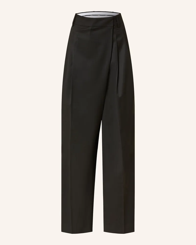 Ganni Marlenehose schwarz Schwarz